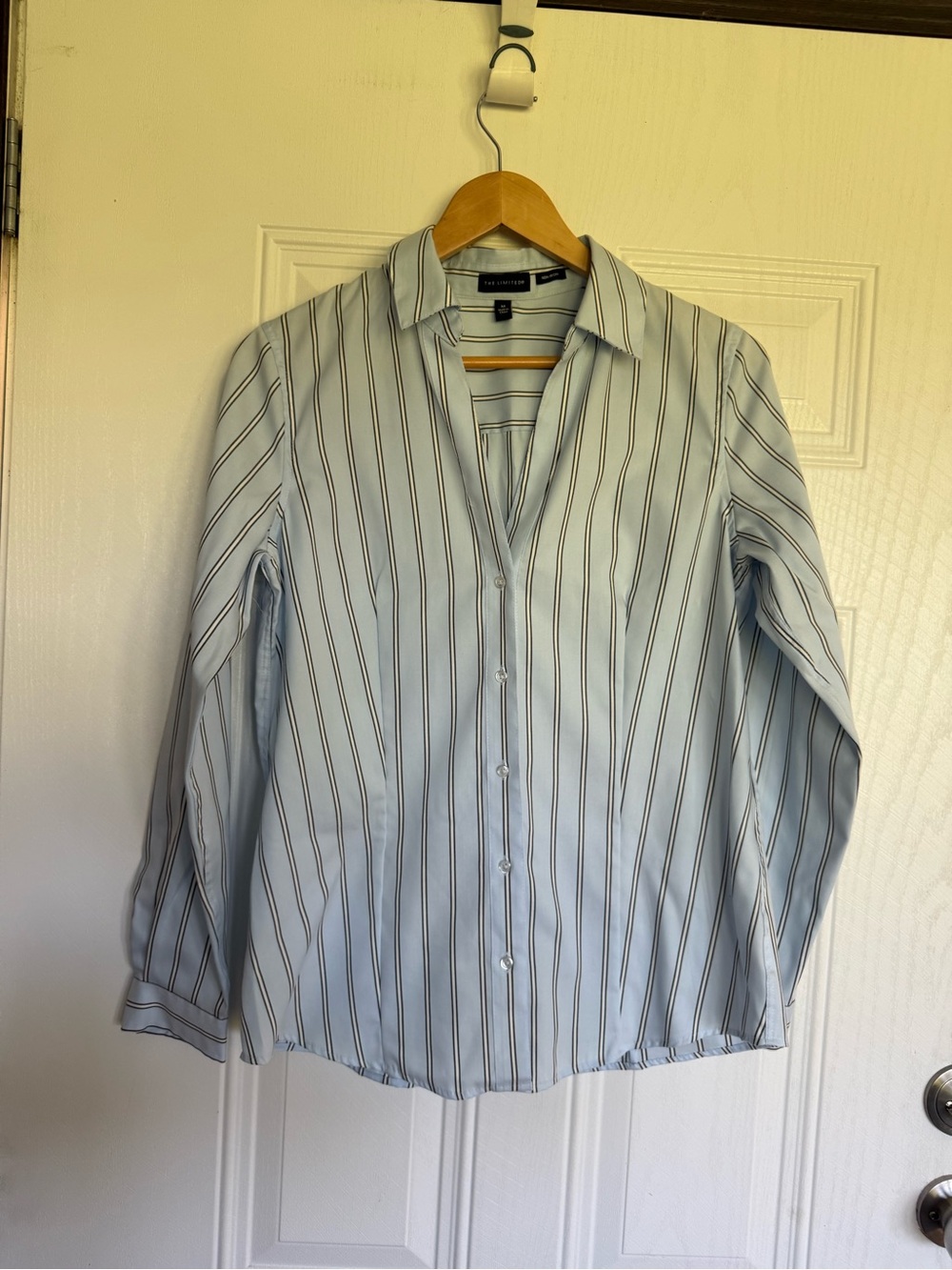 2 for $20 sale: The limited no iron blue striped collared button down shirt